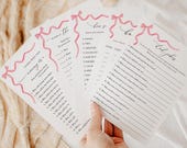 Pink Bow Baby Shower Games Printable Pack (Instant Download)