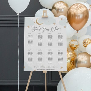 Twinkle Little Star Baby Shower Seating Chart (Instant Download)
