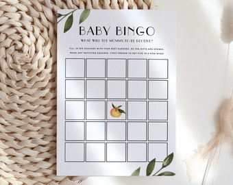 Little Cuties Baby Shower Bingo Game Printable card, Printable Template, Instant Download #AP9_BBG