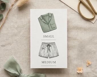 Carte d'insertion pour pyjama, Palmiers, Carte de mensurations de la mariée, Enterrement de vie de jeune fille, Fête prénuptiale, Modèle imprimable, TÉLÉCHARGEMENT INSTANTANÉ