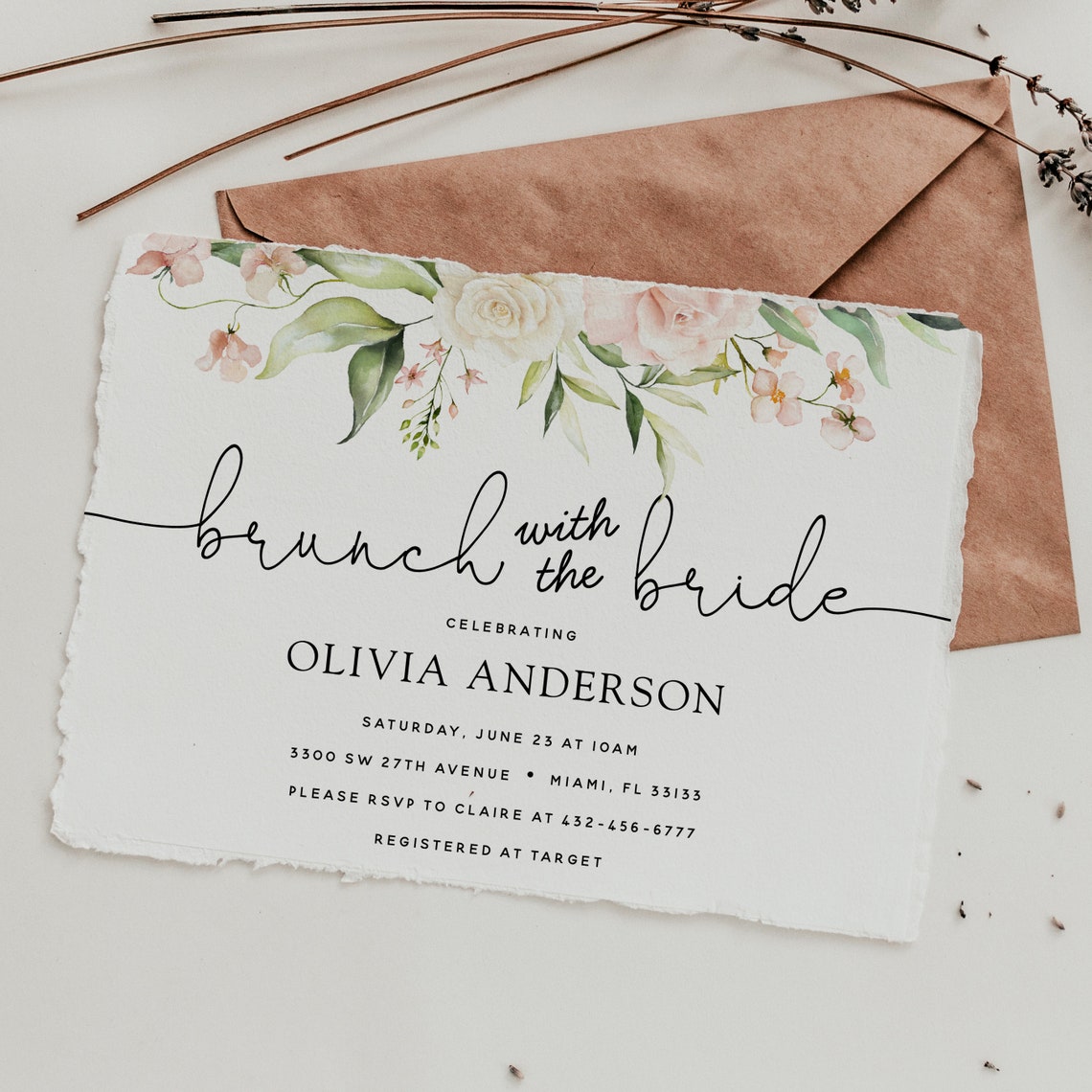 Blush and Greenery Bridal Shower Brunch with the Bride image 1
