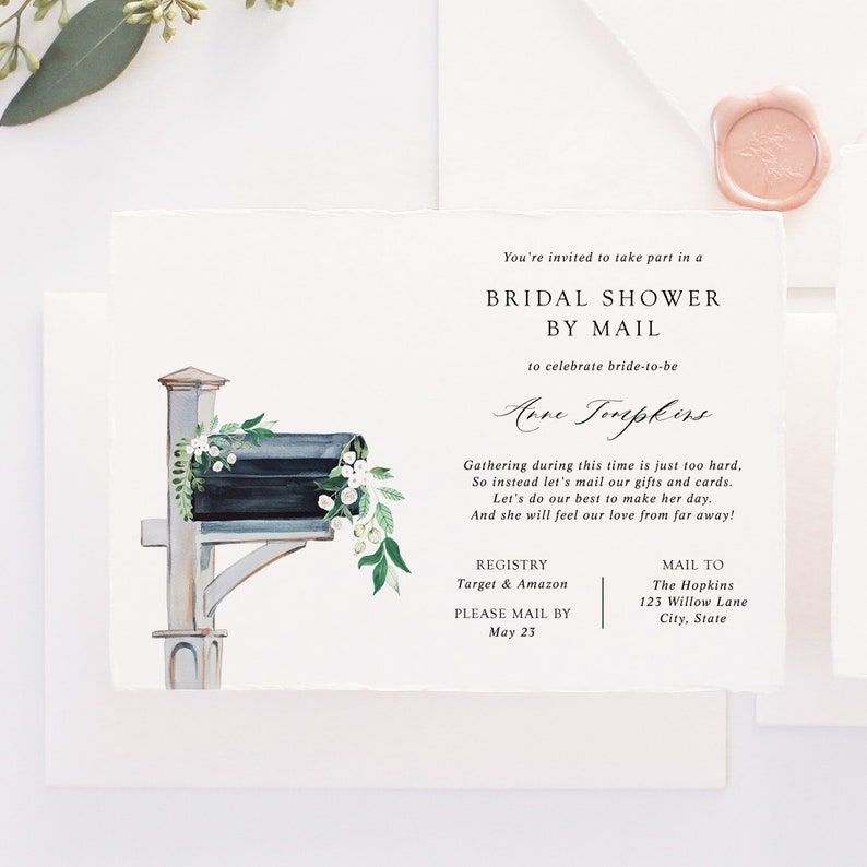 Bridal Shower by Mail Invitation Long Distance Shower Etsy