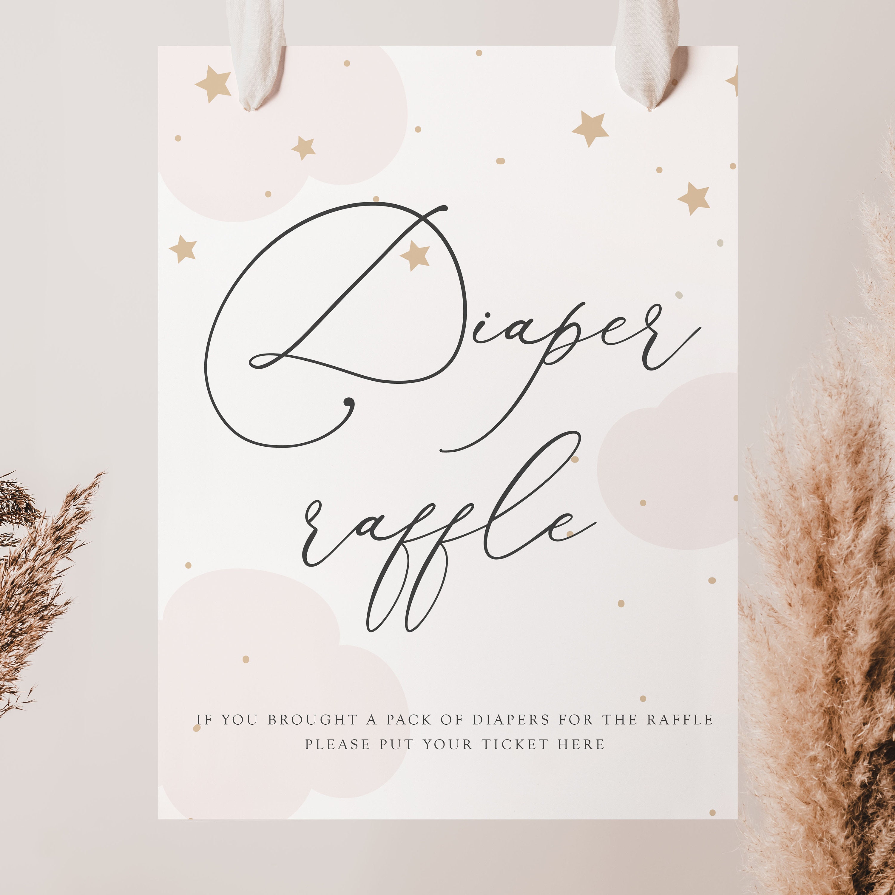 Over the Moon Twinkle Star Diaper Raffle Game Printable Baby - Etsy