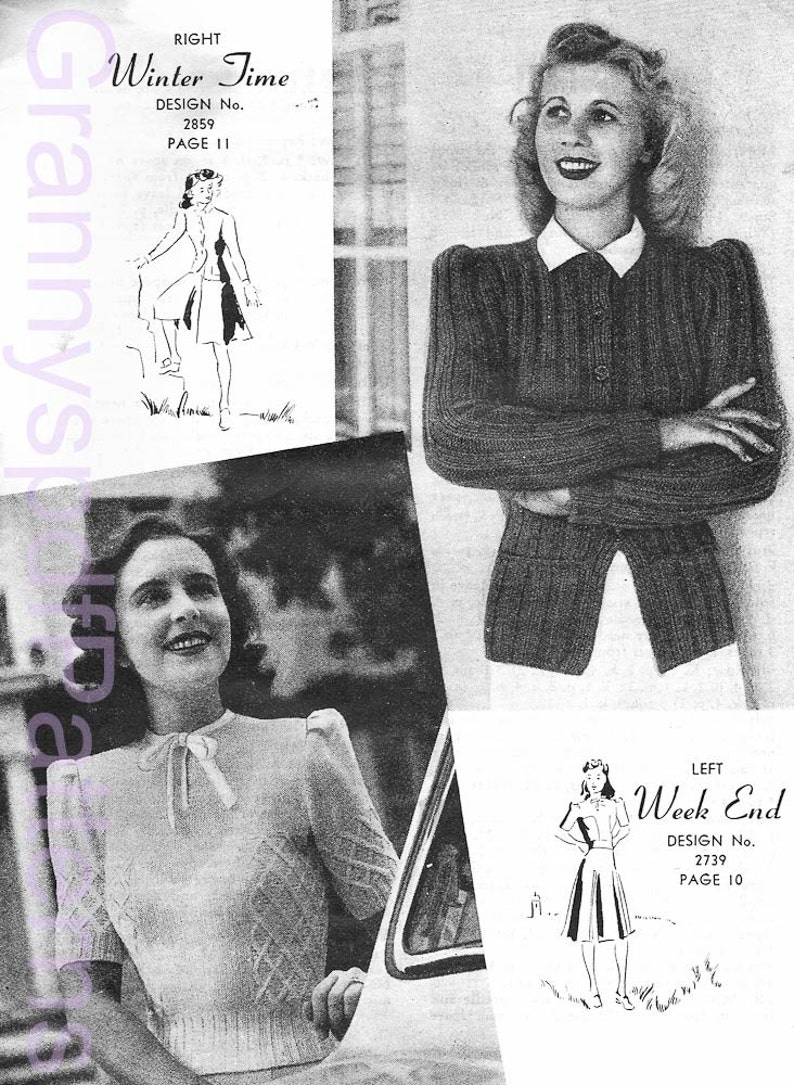 Multiple Patterns Entire Booklet-1940s Vintage PDF Knitting - Etsy