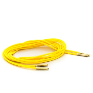 Neon Yellow Boot Laces 3mm Paracord *Guaranteed for Life* Steel Tip Shoelaces