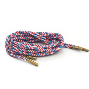 American Flag Boot Laces 550 Paracord *Guaranteed for Life* Steel Tip Shoelaces