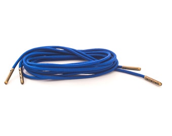Cordones para botas de color azul neón de 3 mm de paracord *Garantizados de por vida* Cordones con punta de acero