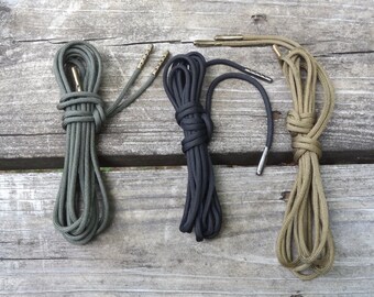 Lacci Per Stivali Neri 3 Mm Paracord *Garantiti A Vita* Lacci Per Scarpe Con Punta In Acciaio - Italia - Foto 3