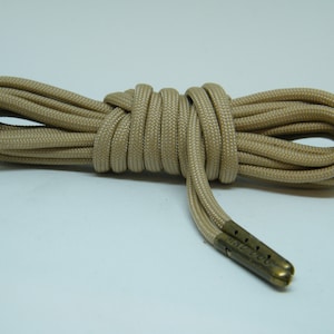 Desert Tan Boot Laces 550 Paracord *Guaranteed for Life* Steel Tip Shoelaces