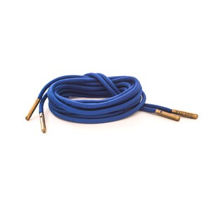 Neon Blue Boot Laces 4mm 550 Paracord Steel Tip Shoelaces