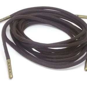 Dark Brown Boot Laces 4mm 550 Paracord *Guaranteed for Life* Steel Tip Shoelaces