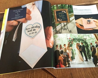 Featured in the Knot Magazine! Personalized Tie Patch. Father of the Bride gift. Necktie. Tie Patch. Hand Stitched Wedding Tie Patch.