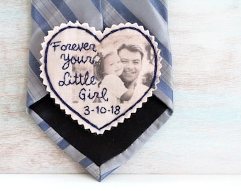 Custom Photo Tie Patch Label. Father of the Bride gift. Personalized Tie Patch. Picture Patch. Tie Patch. Wedding Tie Patch. Necktie.