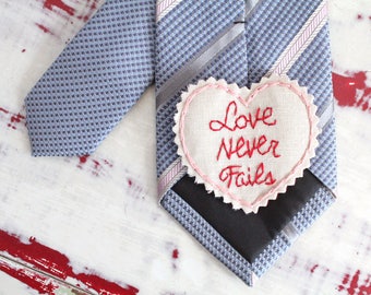 手刺繍のネクタイパッチ、新郎への贈り物、結婚式の記念品