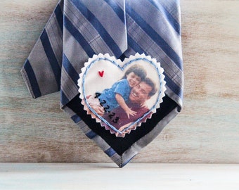 Father of the Bride gift. Gifts. Father of the Bride Gift from Daughter. Father of the Bride. Picture Patch. Tie Patch. Custom Tie Photo.