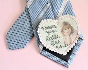 Custom Photo Tie Patch Label. Father of the Bride gift. Personalized Tie Patch. Picture Patch. Tie Patch. Wedding Tie Patch. Necktie.