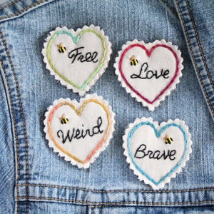 Hand Stitched Patch. Jacket Patch. Patch. Patches. Back Patch. Sew on Patch. Embroidered Patch. Strong. Be Strong. image 4