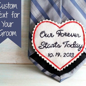 Secret Message. Groom Gift from Bride. Personalized Wedding Tie Patch. Groom Patch. Groom Gift. Tie Patch. Personalized Tie Patch. Patch. image 4