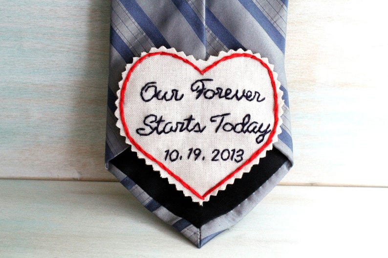 Secret Message. Groom Gift from Bride. Personalized Wedding Tie Patch. Groom Patch. Groom Gift. Tie Patch. Personalized Tie Patch. Patch. image 3