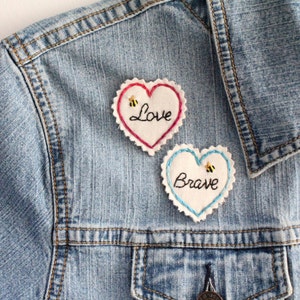 Hand Stitched Patch. Jacket Patch. Hat Patches. Patches. Be Love. Back Patch. Sew on Patch. Stay on the Sunny Side. Embroidered Patch. image 2