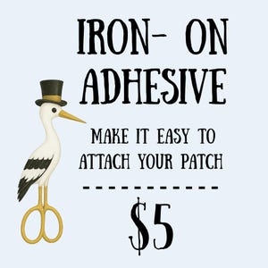 Iron on Patch. Add this listing to your custom tie patch order.