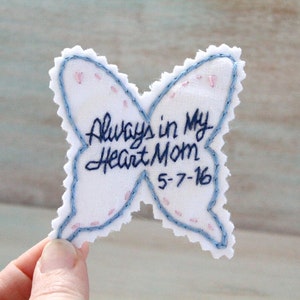 Something Blue. Butterfly. Patch. Wedding Dress Label. Bridal Shower Gift. Wedding Dress Patch. Gift for Bride. Father of the Bride. Groom.