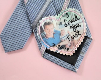 Father of the Bride Gift. Custom Portrait. Father of the Bride. Gift for Dad. Tie Patch. Mens tie. Hand Stitched Wedding Tie Patch.