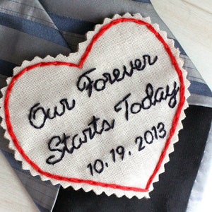 Secret Message. Groom Gift from Bride. Personalized Wedding Tie Patch. Groom Patch. Groom Gift. Tie Patch. Personalized Tie Patch. Patch. image 2