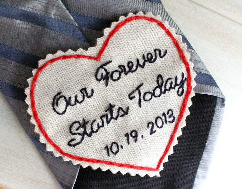 Secret Message. Groom Gift from Bride. Personalized Wedding Tie Patch. Groom Patch. Groom Gift. Tie Patch. Personalized Tie Patch. Patch. image 2