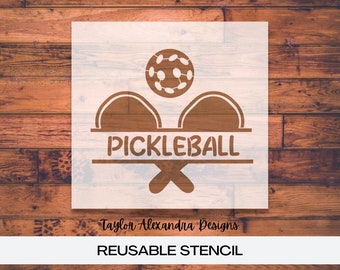 Pickleball Stencil | Sport Pickle Ball Stencil | Reusable Stencil