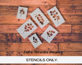 Eucalyptus Stencils | Eucalyptus Plant Leaves Stencil | Reusable Stencil