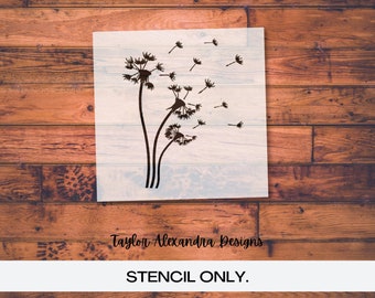 Dandelion Flower Stencil | Floral Stencil | Reusable Stencil