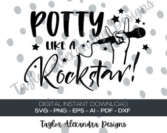 Potty Like a Rockstar Digital Download - Etsy