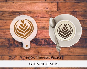 Coffee Stencil | Cafe Stencil | Food Safe Stencil | Reusable Stencil