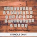 1 INCH - Skinny Font Alphabet, Numbers, and Symbols Stencil - ABC ...