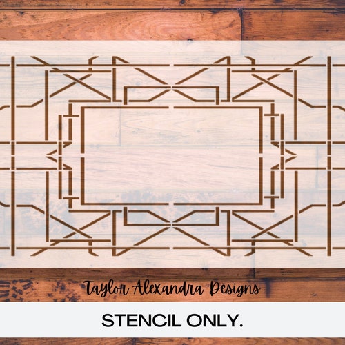 Art Deco Stencil Geometric Shape Stencil Reusable Stencil Etsy
