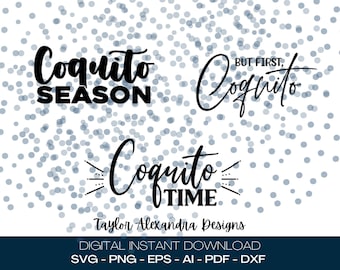 Coquito Digital Download | SVG Cricut, Silhouette | Svg, Pdf, Png, Eps, Ai, Dxf files