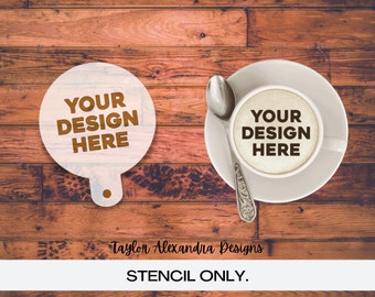 Custom Drink Stencil | Personalized Coffee Cafe Drink Margarita Martini Stencils | Food Safe Stencil | Reusable Stencil