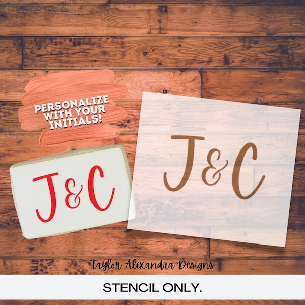 Last Name Wall Stencil Etsy