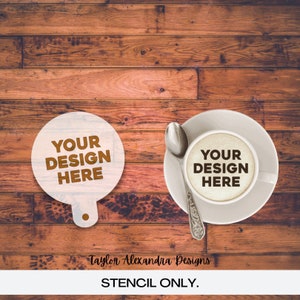 Custom Coffee Stencil | Personalized Coffee Cafe Drink Margarita Martini Stencils | Food Safe Stencil | Reusable Stencil