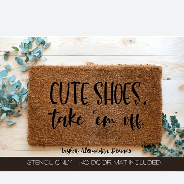 Door Mat Stencil Etsy