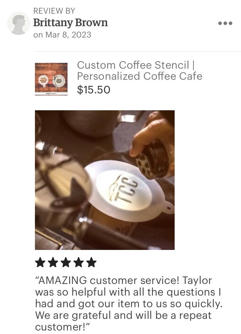 Coffee Stencils Proposal Idea Engagement Coffee Gift Custom Coffee