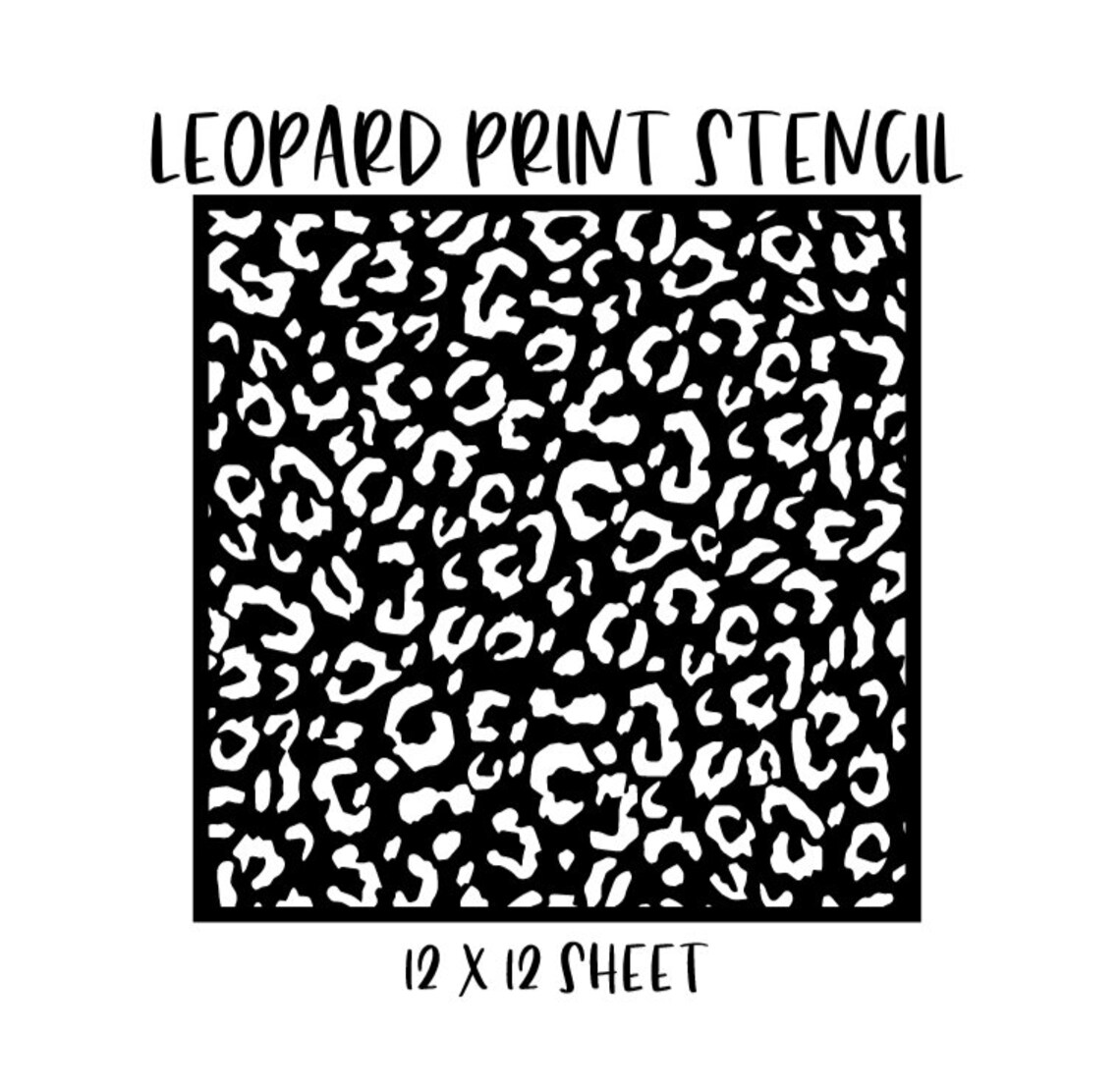 Leopard Print Stencil Reusable Stencil Animal Print | Etsy