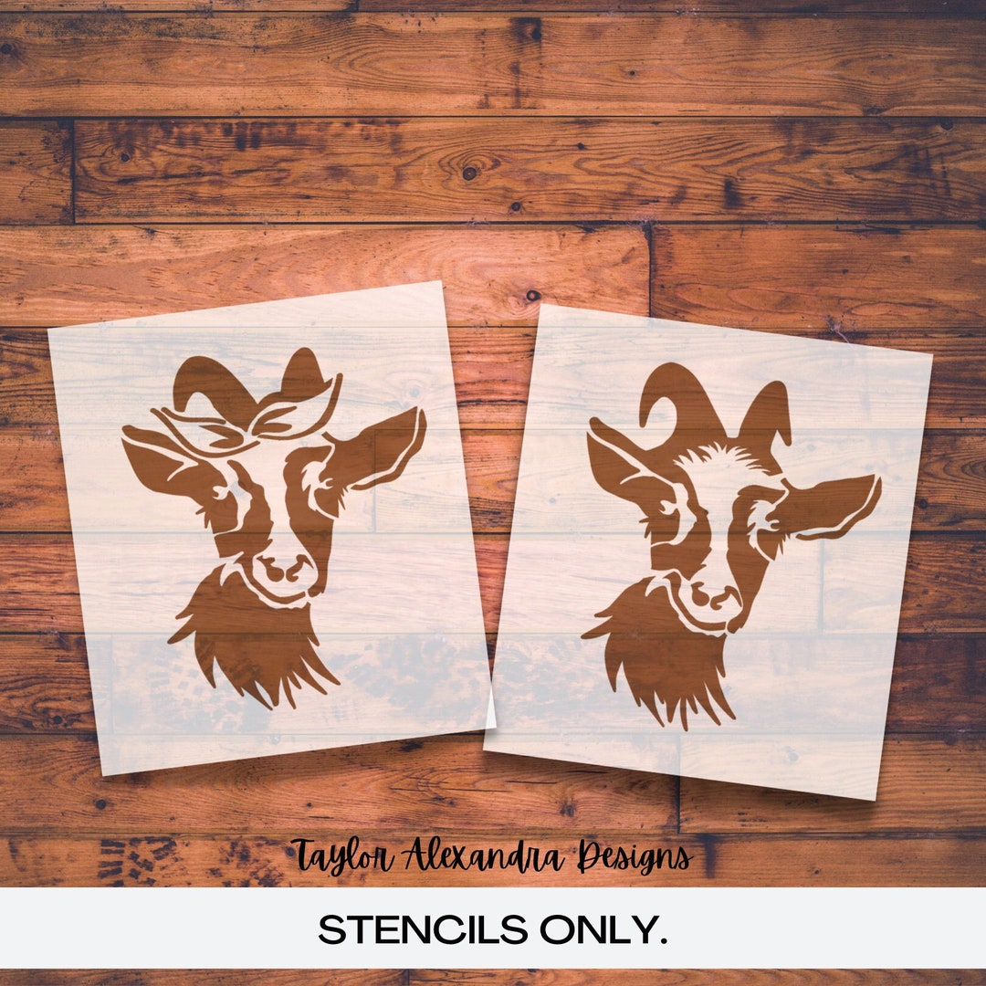 Goat Stencils Male Female Goats Animal Cow Farm Stencil Reusable goat-stencils-male-female-goats-animal-cow-farm-stencil-reusable