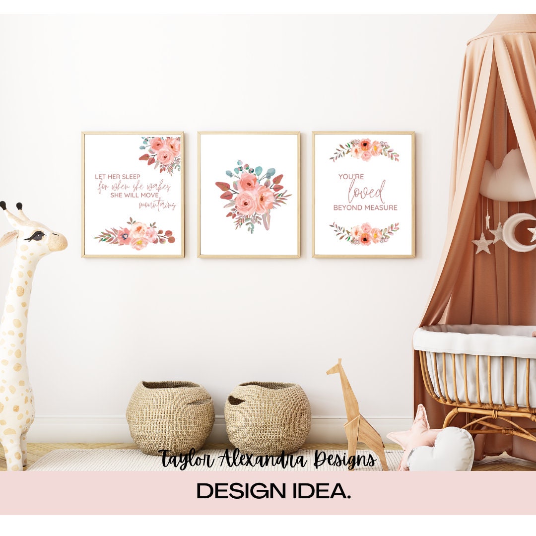 Floral Baby Girl Download | Printable | Baby Girl Decor | Floral Boho ...