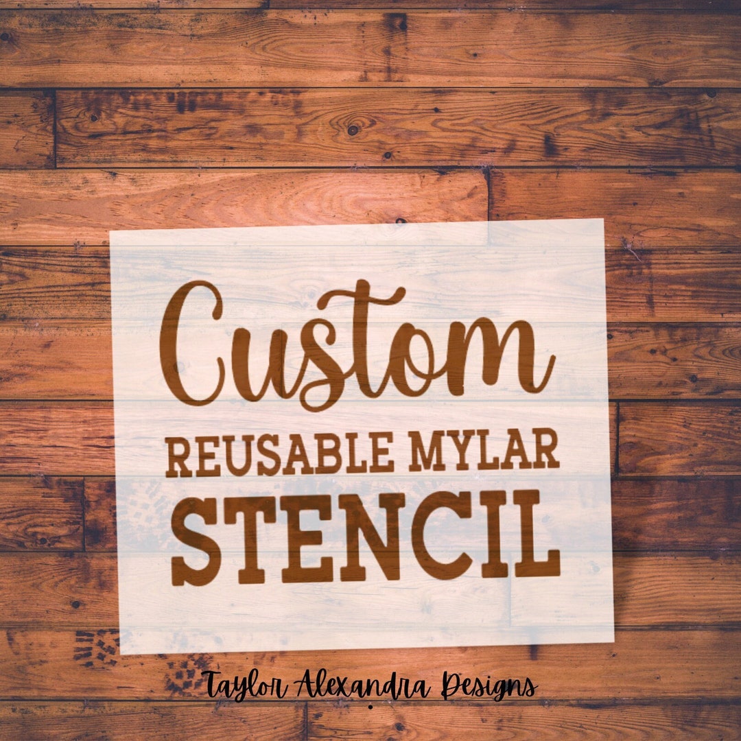 Custom Reusable Stencil Personalized Stencils Script or Print Fonts ...