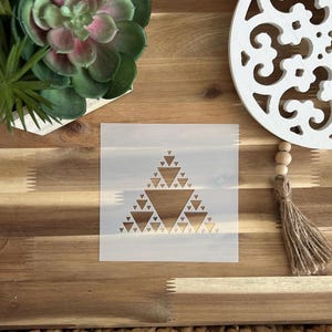 Sierpinski Triangle Stencil | Math Factional Stencil | Reusable Stencil