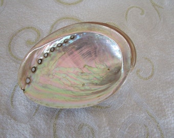 ABALONE SHELL POLISHED , both sides have been polished , inside is shiny , back is black and shiny with both colors