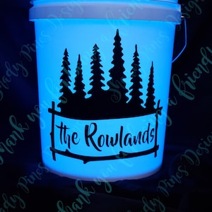 Camping Bucket Decal and Light  (***Bucket Not Included***) - Camp Decor - RV Decal