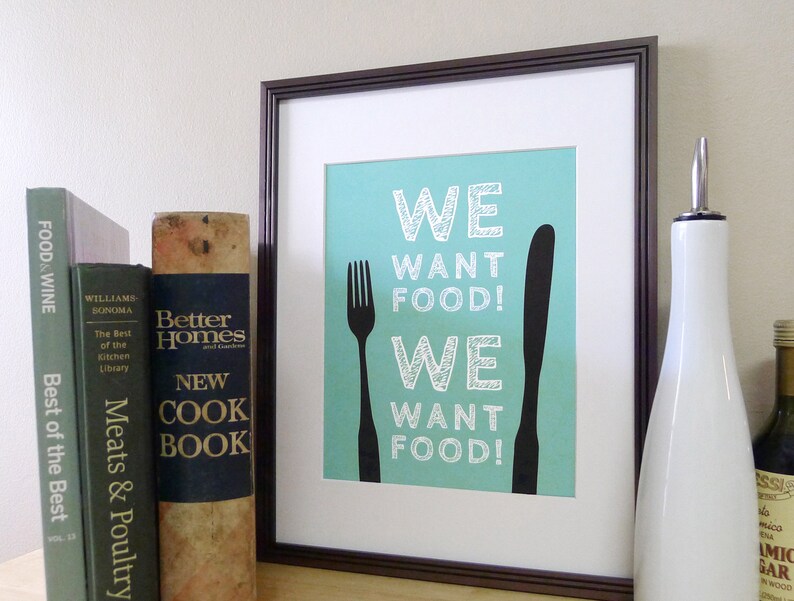 Kitchen Art Food Decor Kitchen Sign Fork and Knife Art Etsy